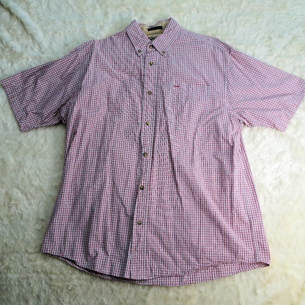 Wrangler Hero Red Bdn S/S Shirt Size Large